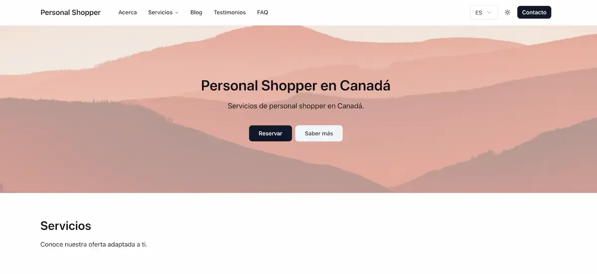 Captura de Landing Page con CMS
